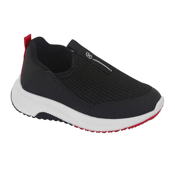 Tênis Infantil Menino Molekinho Tecido Michigan- Preto/ Vermelho