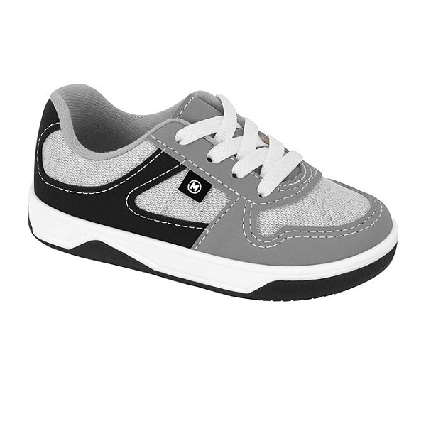 Tênis Infantil Menino Molekinho Mesclado- Multi Cinza/ Preto