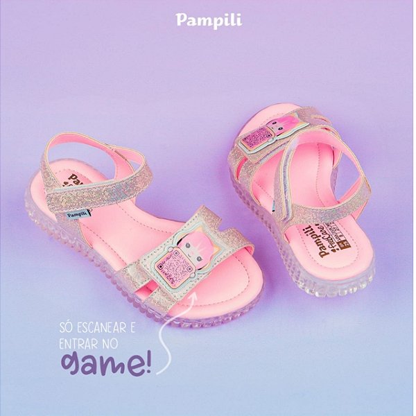 Sandália Infantil Menina Pampili Candy- Rose/ Rosa Suspiro