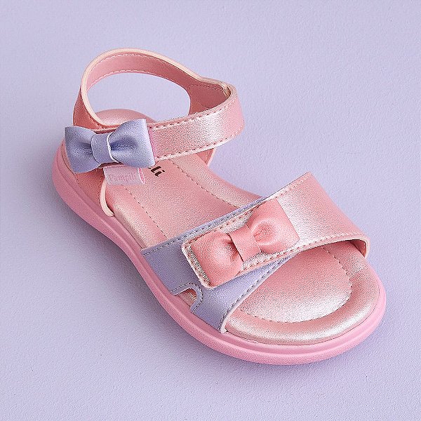 Sandália Infantil Menina Pampili Lili- Rosa Colorido