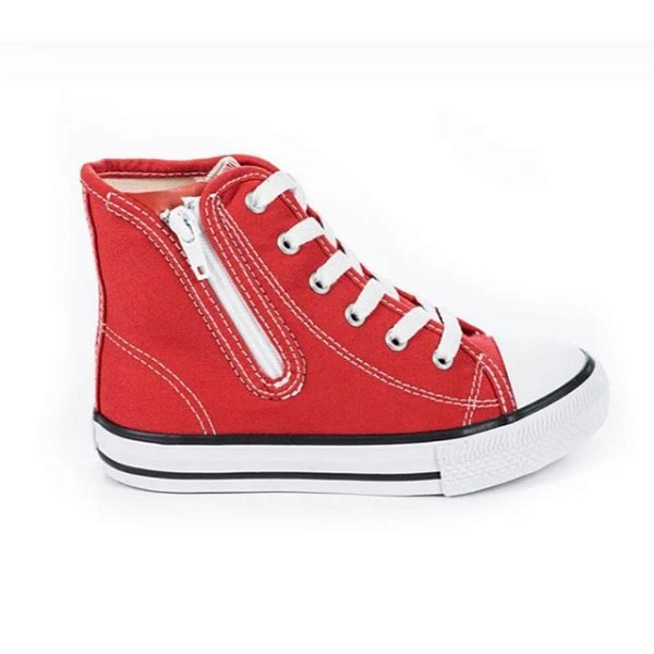 Tênis Infantil Diversão Canvas Hi Ziper- Vermelho