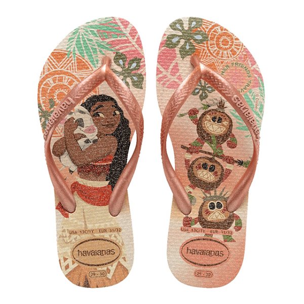 Chinelo Infantil Menina Havaianas Kids Slim Princess- Rosa Clay