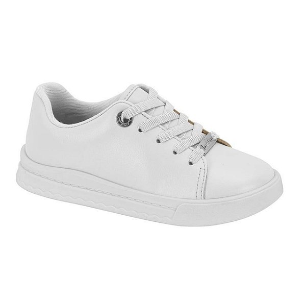 Tênis Infantil Menina Molekinha Napa Turim- Branco/Branco