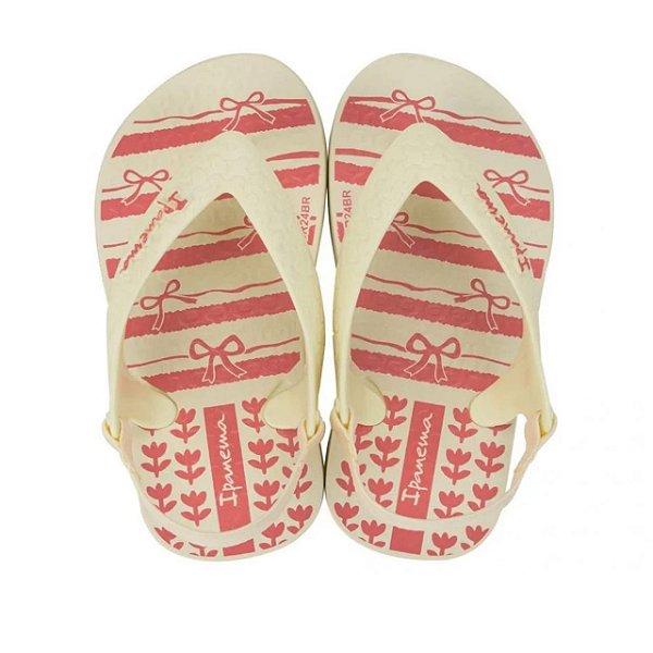 Chinelo Infantil Menina Ipanema Classic Baby- Bege/ Amarelo