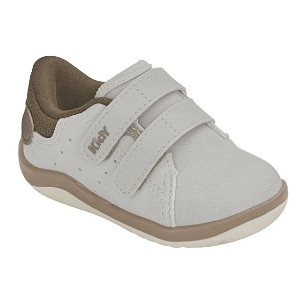 Tênis Infantil Menino Kidy Colors Equilibrio- Natural / Caramelo