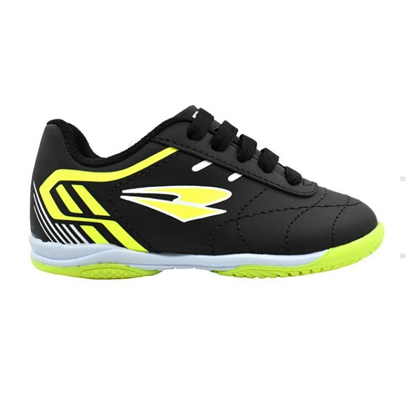 Chuteira Infantil Futsal Drayzinho- Preto/ Verde Limão