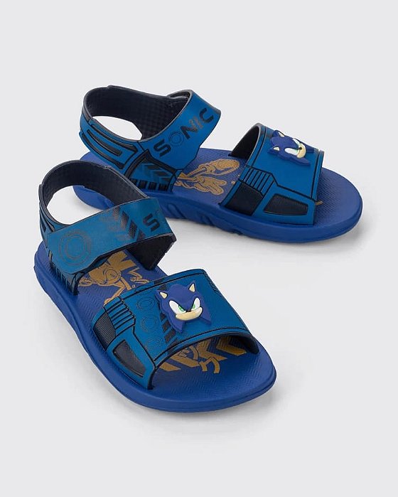Sandália Infantil Menino Sonic Team- Azul/ Azul