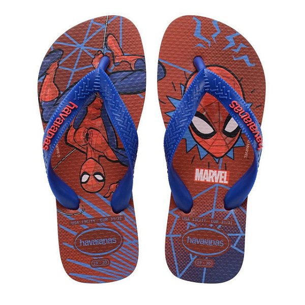 Chinelo Infantil Havaianas Kids Top Marvel Homem Aranha- Vermelho/Rubi