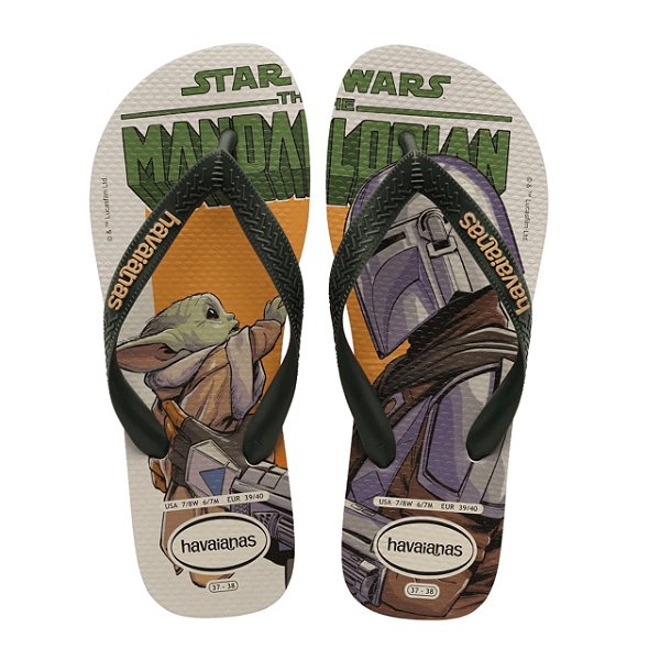 Chinelo Infantil Menino Star Wars - Bege/Verde
