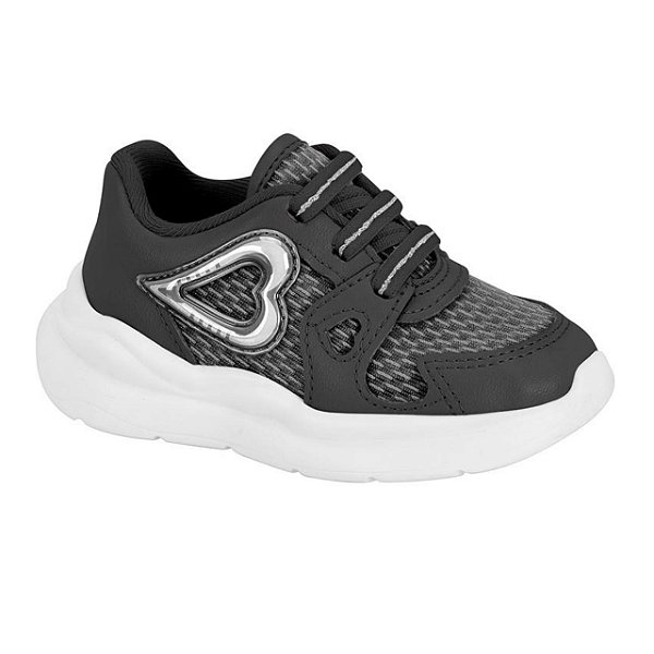 Tênis Infantil Menina Molekinha Nylon Toquio- Preto/Branco