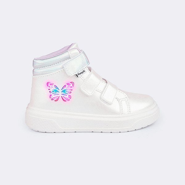 Tênis Infantil Menina Pampili XP24 Led- Branco