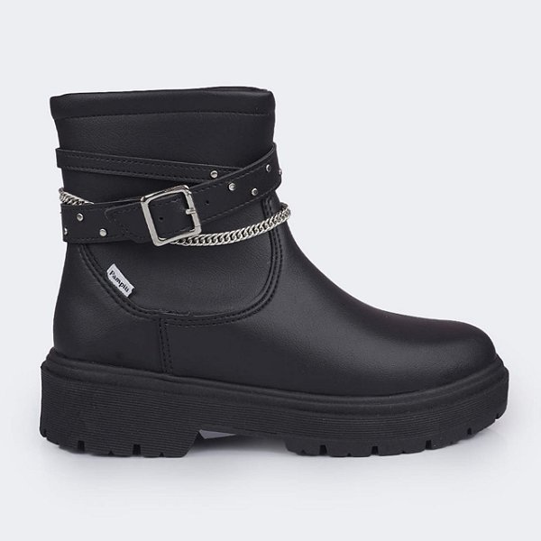 Bota Coturno Infantil Pampili Duda- Preto