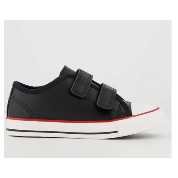 Tênis Infantil Diversão Couro Sintético Mini Pedro- Preto