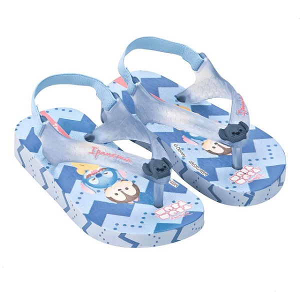 Chinelo Infantil Menina Ipanema Disney Joy Stitch- Azul/ Azul Perolado