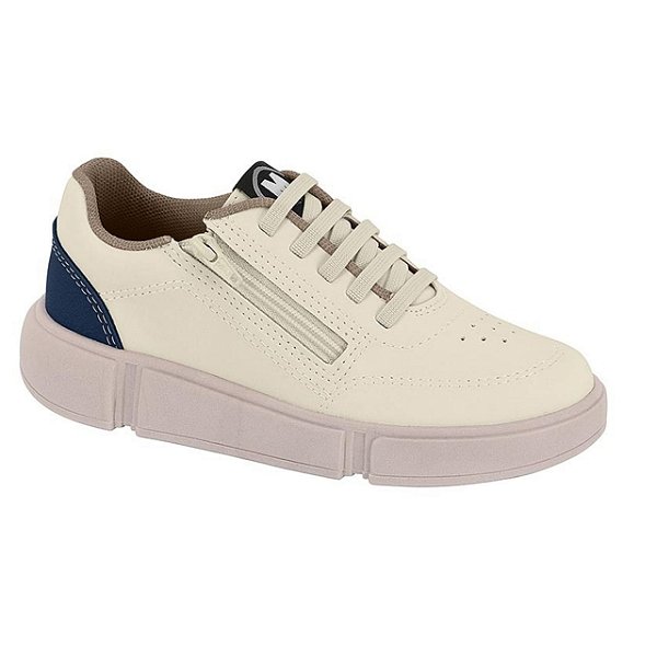 Tênis Infantil Menino Napa Floter Rustico- Branco OFF/ Marinho