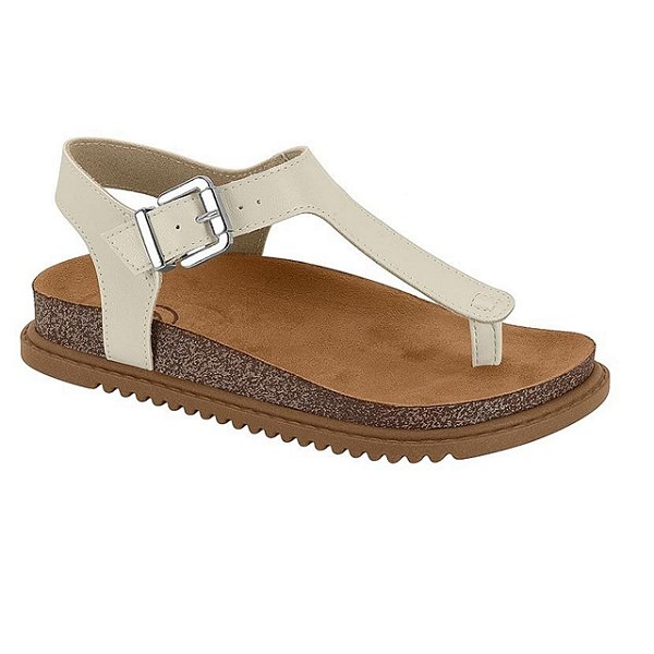 Sandália Infantil Menina Molekinha Napa Turim- Branco OFF