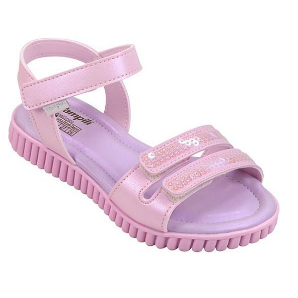 Sandália Infantil Menina Pampili Candy- Rosa Danone