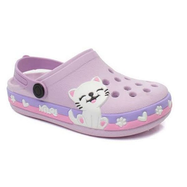 Babuche Infantil Menina Nilqi Gatinha- Lilás