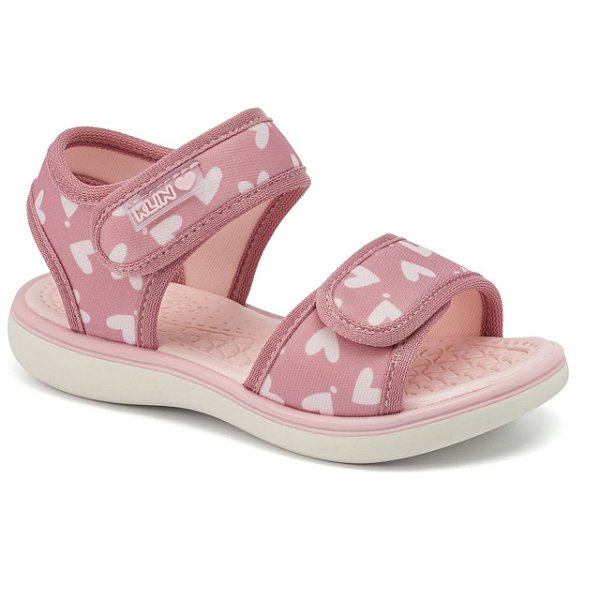 Sandália Infantil Menina Klin Jujuba- Rosa Astral/ Rosa Claro