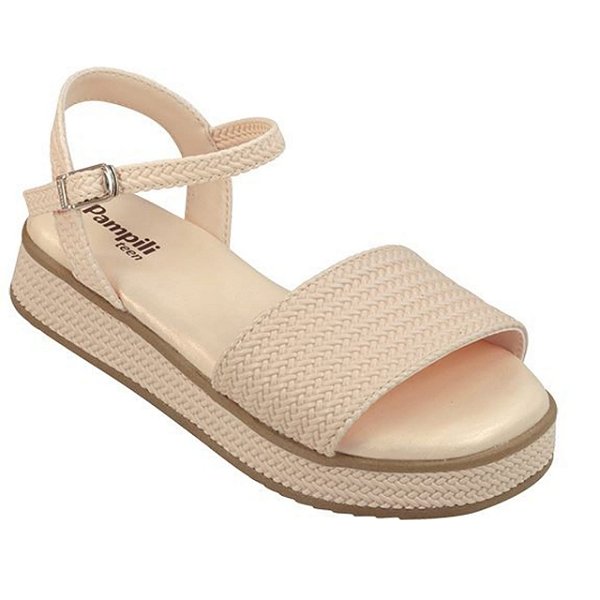 Sandália Infantil Menina Pampili Alana- Cream