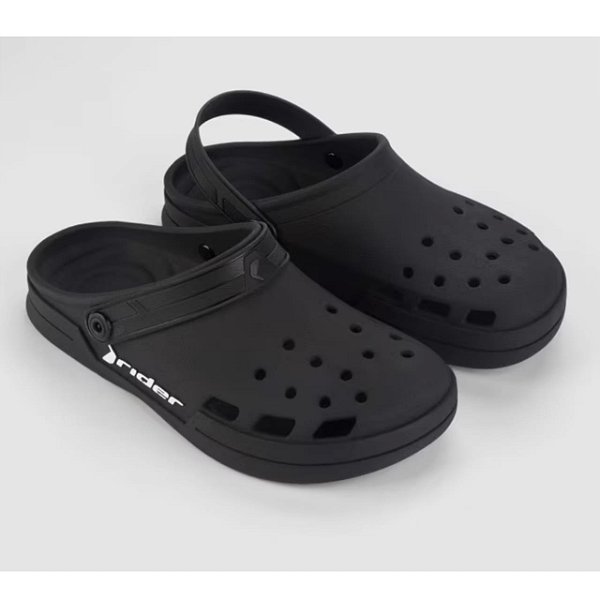 Babuche Rider Fit- Preto/ Branco