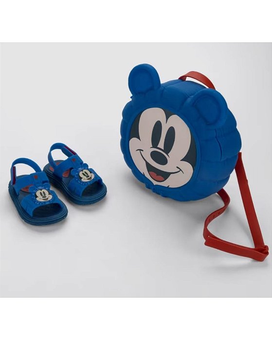 Sandália Infantil Menino Mickey Disney Puff Bag- Azul