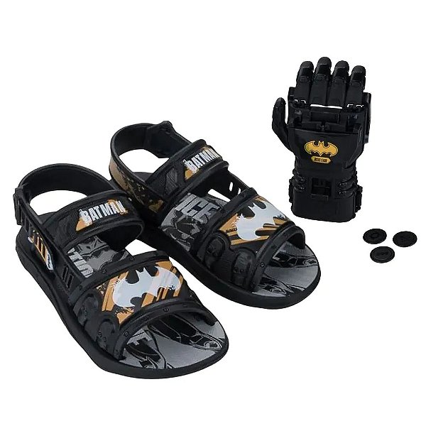 Sandália Infantil Menino Batman Action Hero- Preto