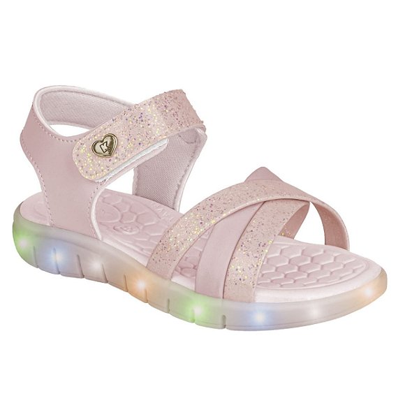 Sandália Infantil Menina Kidy Wave Led- Rosa