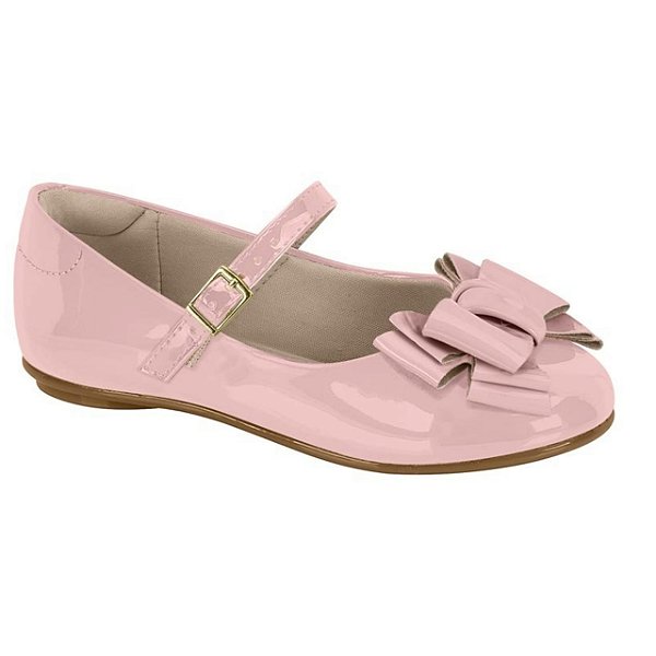 Sapatilha Infantil Menina Verniz Premium Molekinha- Rosa