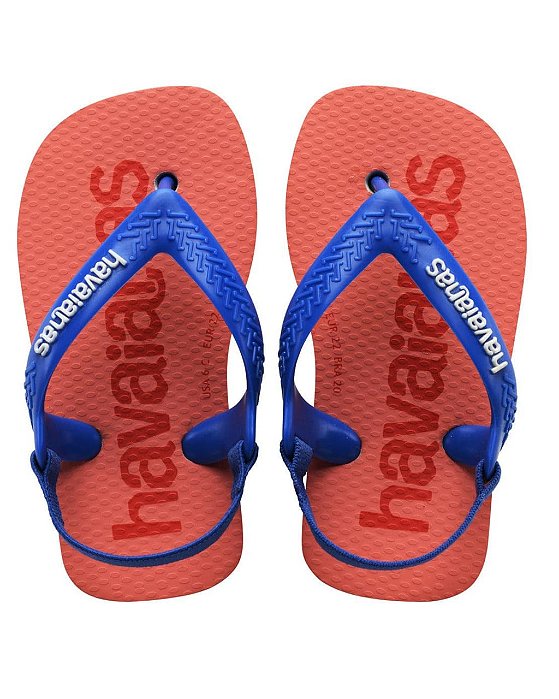 Chinelo Infantil Menino Havaianas Baby Logomania- Branco/ Azul Estrela