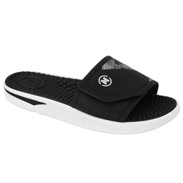 Chinelo Infantil Menino Molekinho- Preto/ Branco/ Grafite