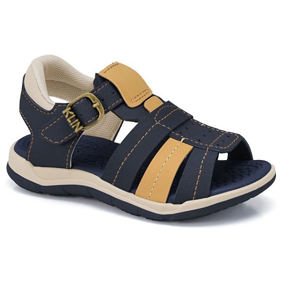 Sandália Infantil Menino Klin Line Play- Marinho/ Ocre