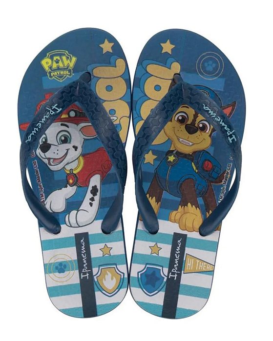 Chinelo Infantil Menino Patrulha Canina- Azul