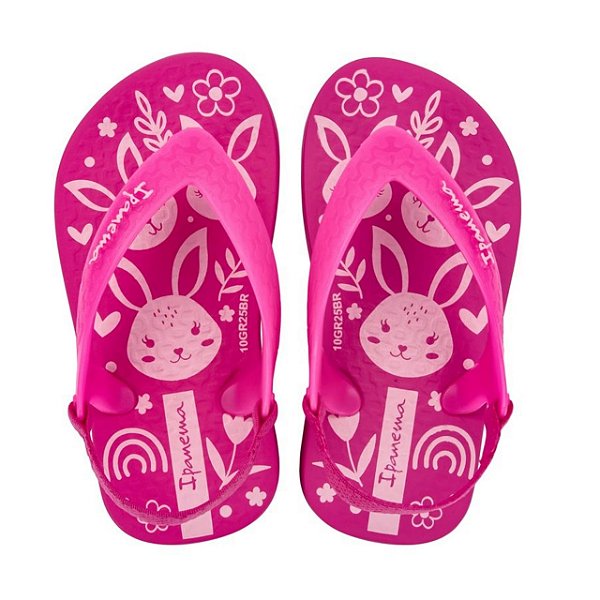 Chinelo Infantil Menina Ipanema Classic Baby- Rosa/ Rosa Escuro