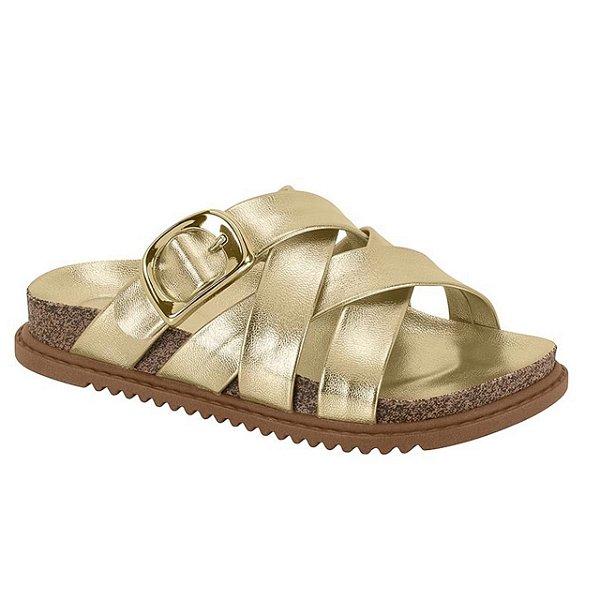 Rasteirinha Infantil Menina Molekinha Brilho Itália- Dourado