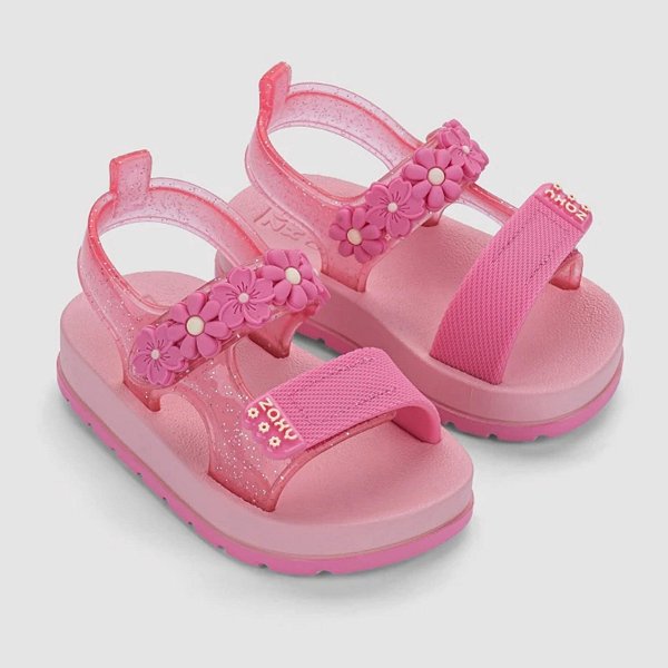 Sandália Infantil Menina Zaxynina Bloom- Rosa Chiclete