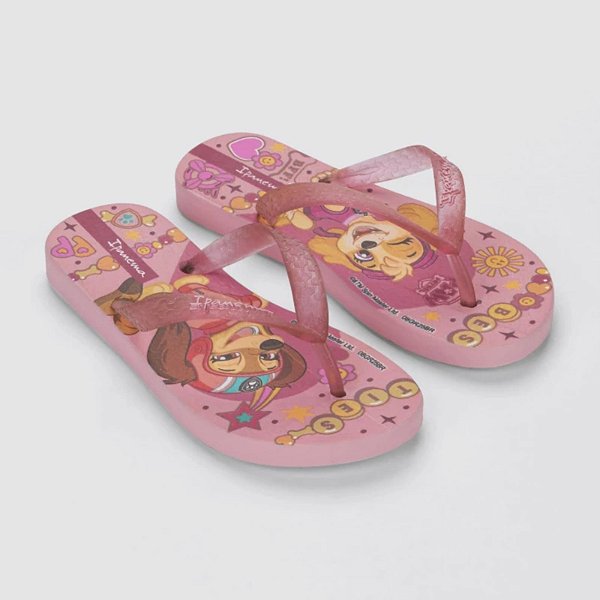 Chinelo Infantil Menina Patrulha Canina- Rosa