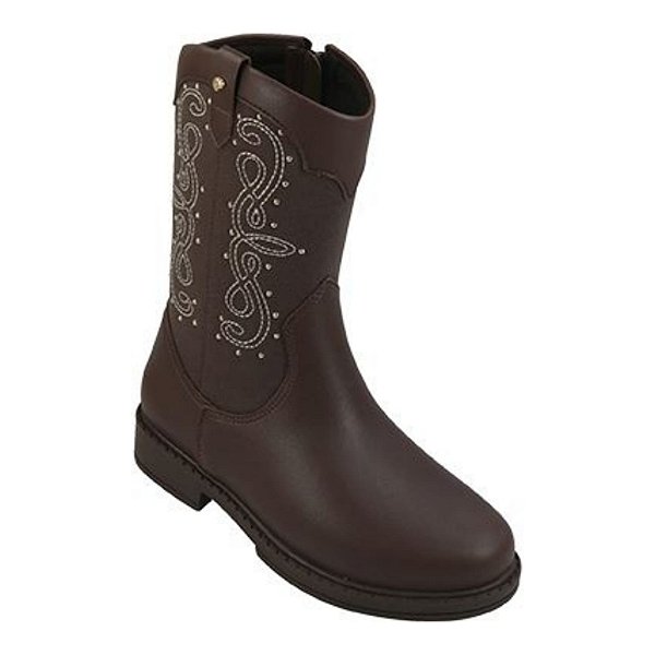 Bota Infantil Menina Pampili Safira- Marrom