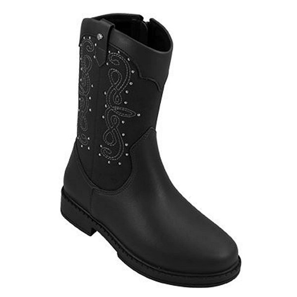 Bota Infantil Menina Pampili Safira- Preto