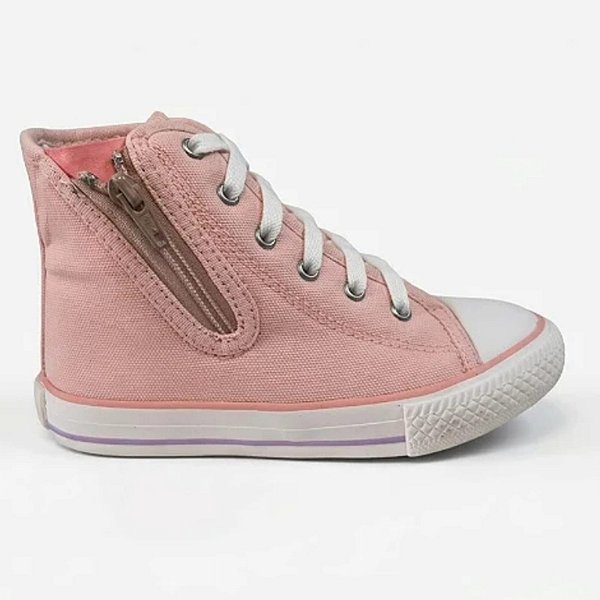 Tênis Infantil Menina Diversão Canvas- Rosa Claro