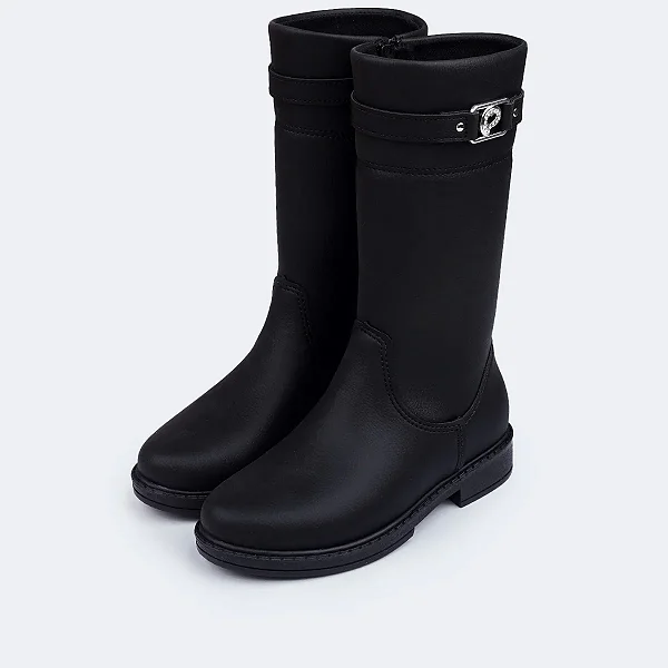 Bota Infantil Menina Montaria Pampili Safira- Preto