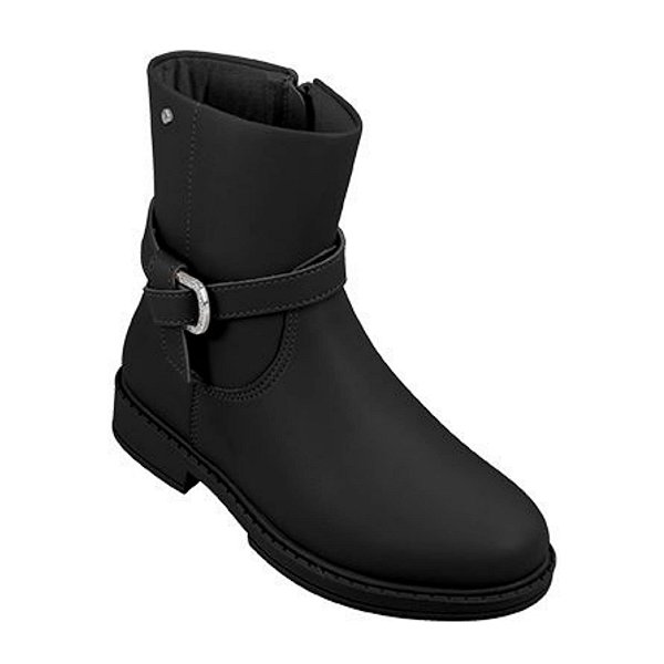 Bota Infantil Menina Cano Curto Pampili Safira- Preto