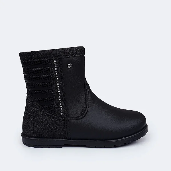 Bota Infantil Menina Pampili Rubi- Preto