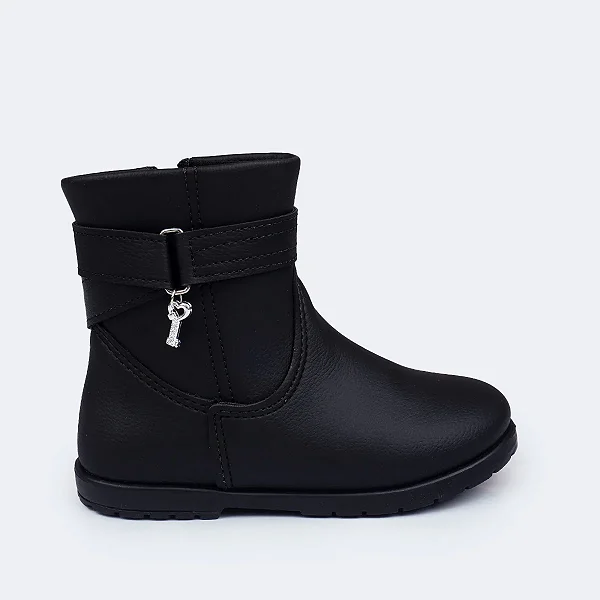 Bota Infantil Menina Pampili Rubi- Preto/ Preto