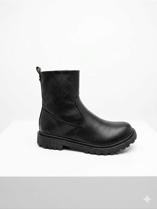 Bota Coturno Infantil Menina Mini Sua Cia- Preto
