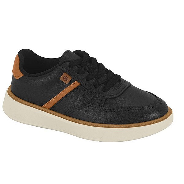 Tênis Infantil Menino Molekinho Vermont Neo- Preto/ Camel