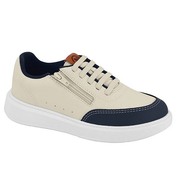 Tênis Infantil Menino Molekinho Floter Rustico- Branco OFF/ Marinho