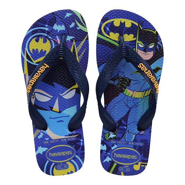 Chinelo Infantil Havaianas Waner Batmam- Navy Blue