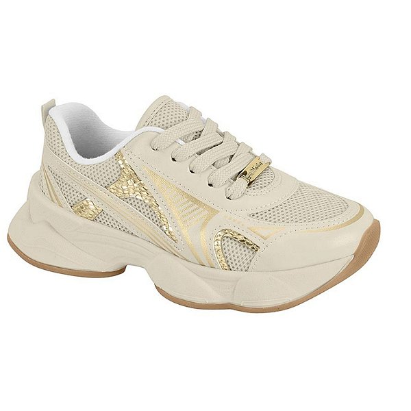 Tênis Infantil Molekinha Piton- Branco OFF/ Dourado