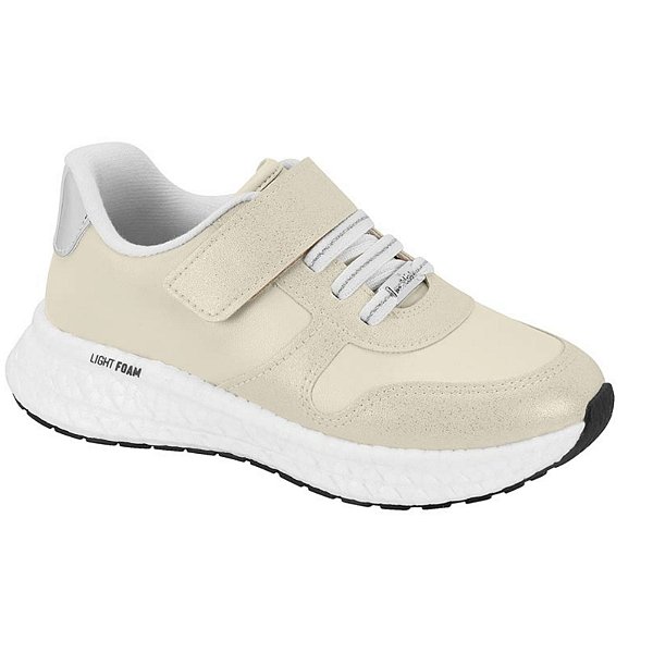 Tênis Infantil Menina Molekinha Paris- Branco OFF/ Glitter